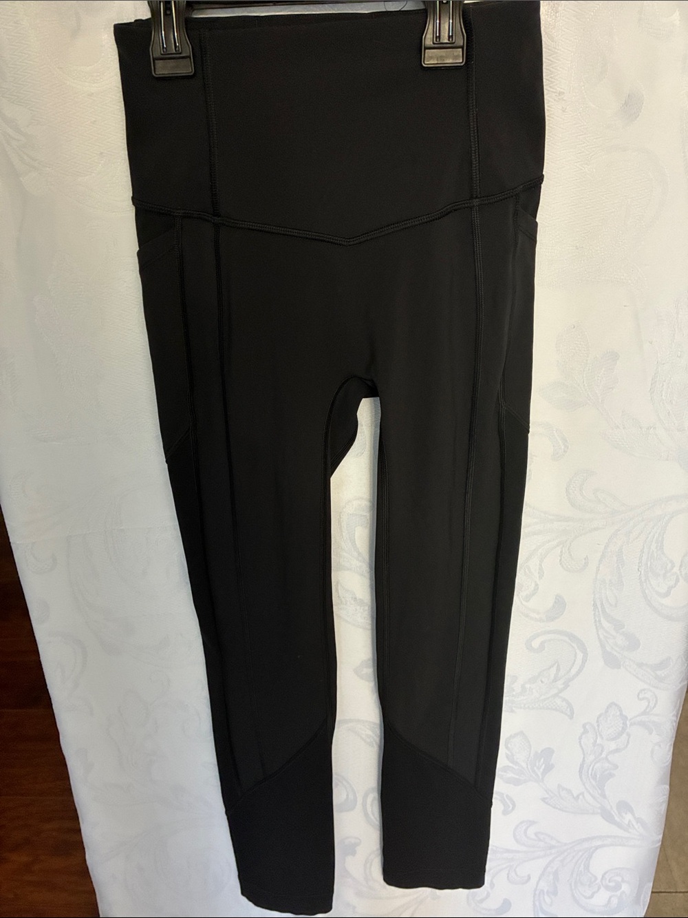 lululemon athletica Black High-Rise Leggings with Panel Details